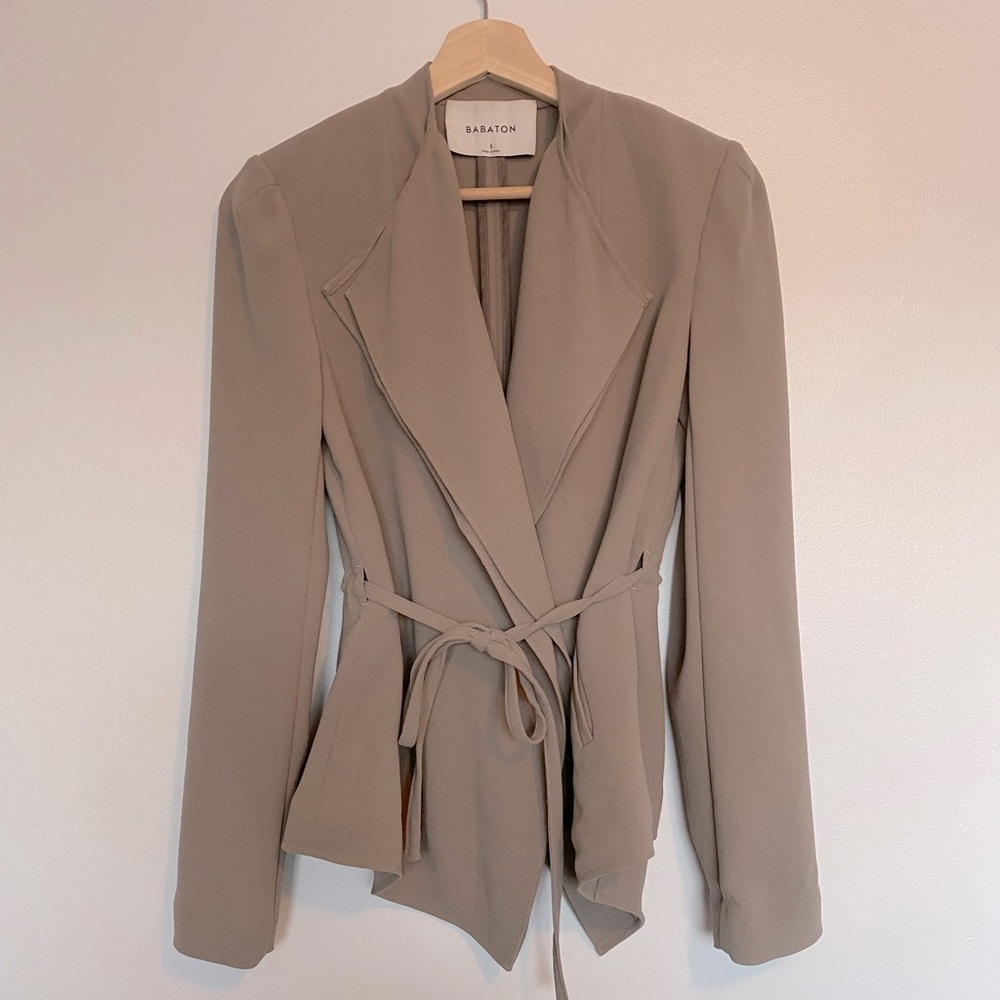Aritzia Taupe Wrap Blouse/Blazer